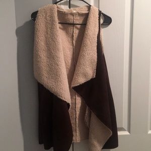 Brown and tan vest